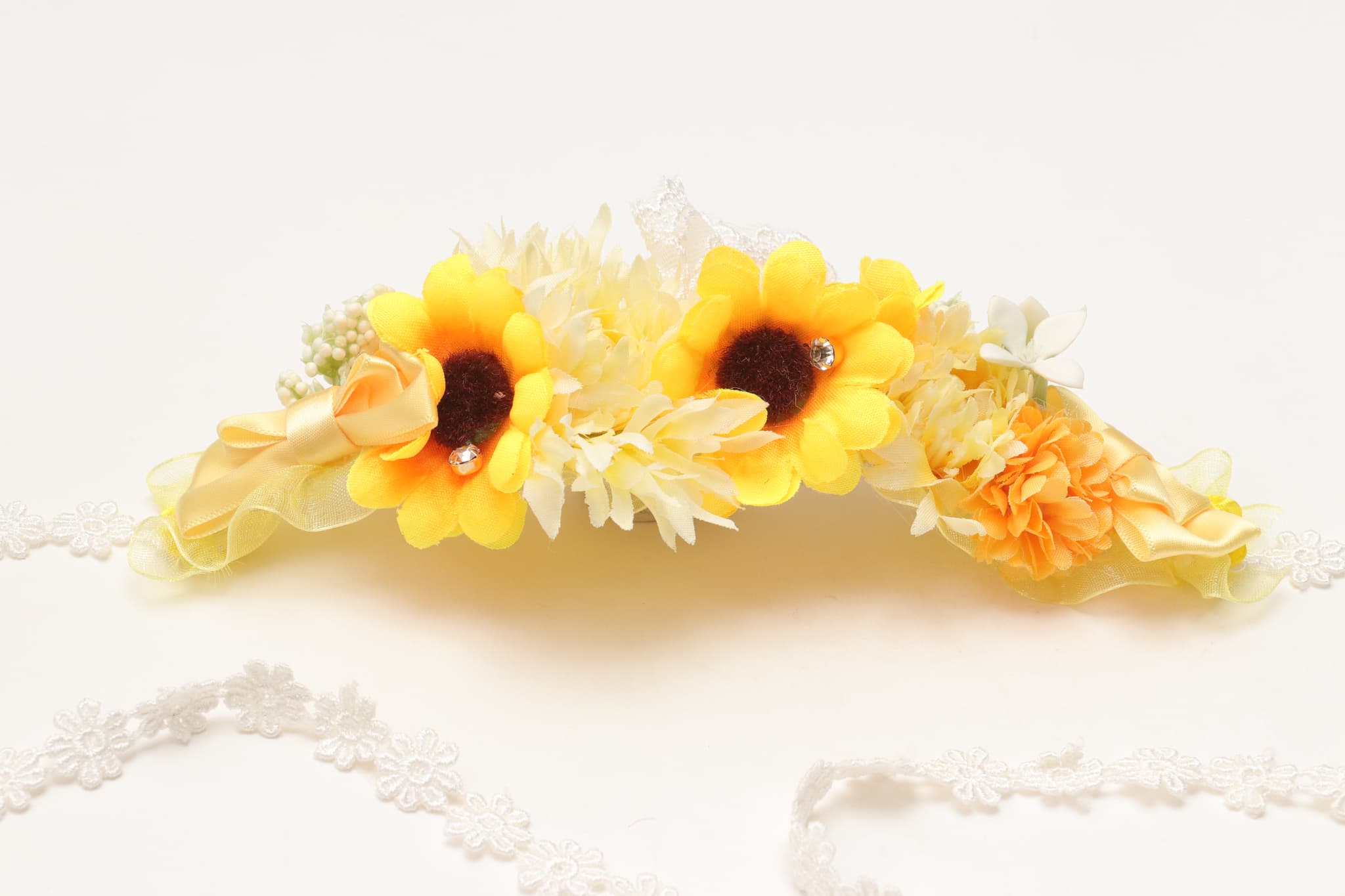 ダブルひまわりヘッドドレス