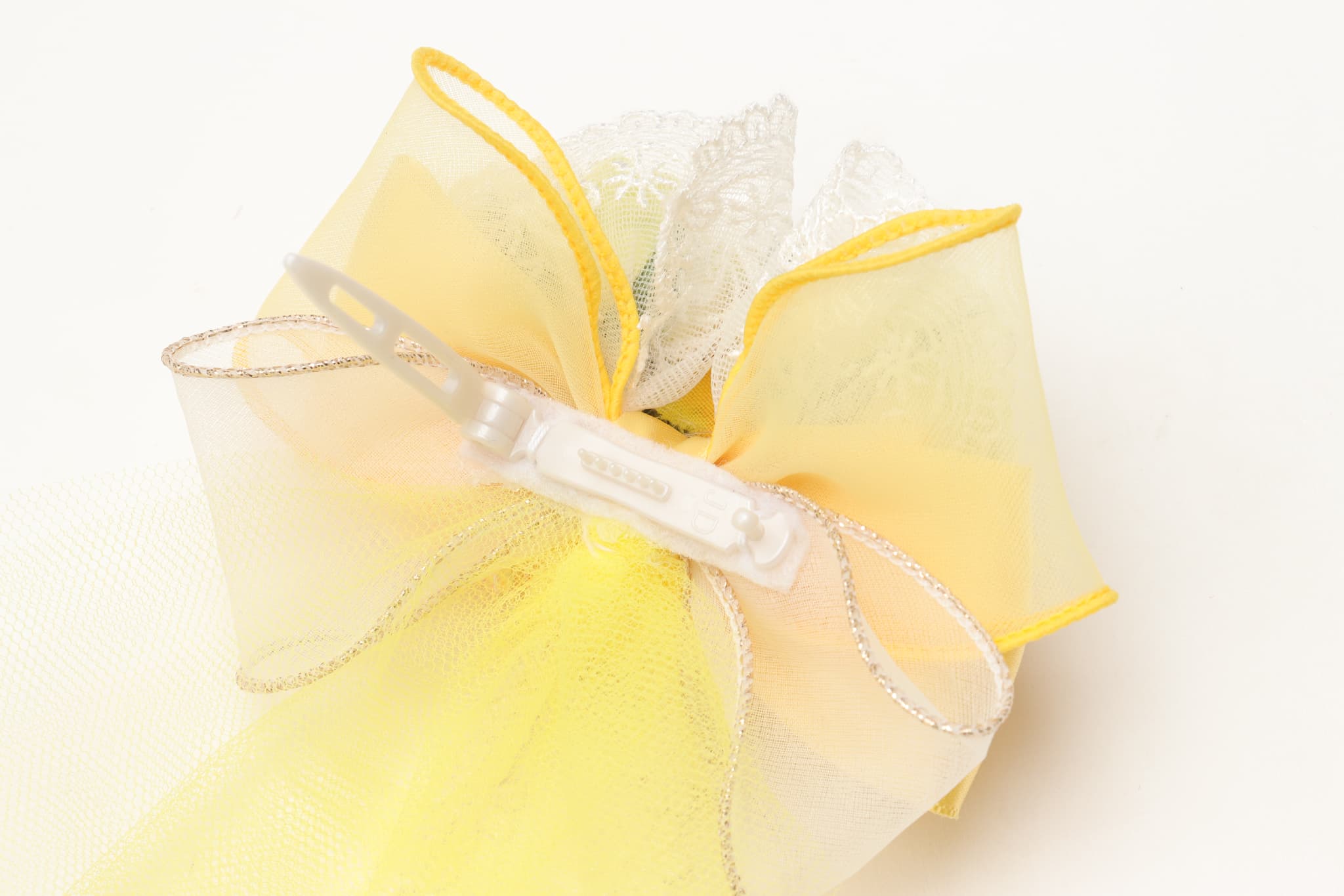 ひまわりベール風バレッタリボン