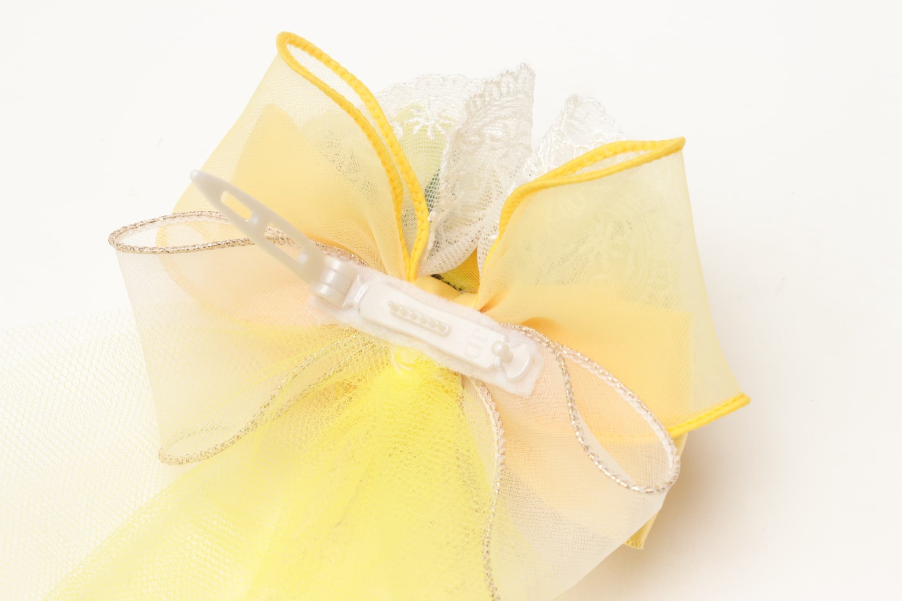 ひまわりベール風バレッタリボン