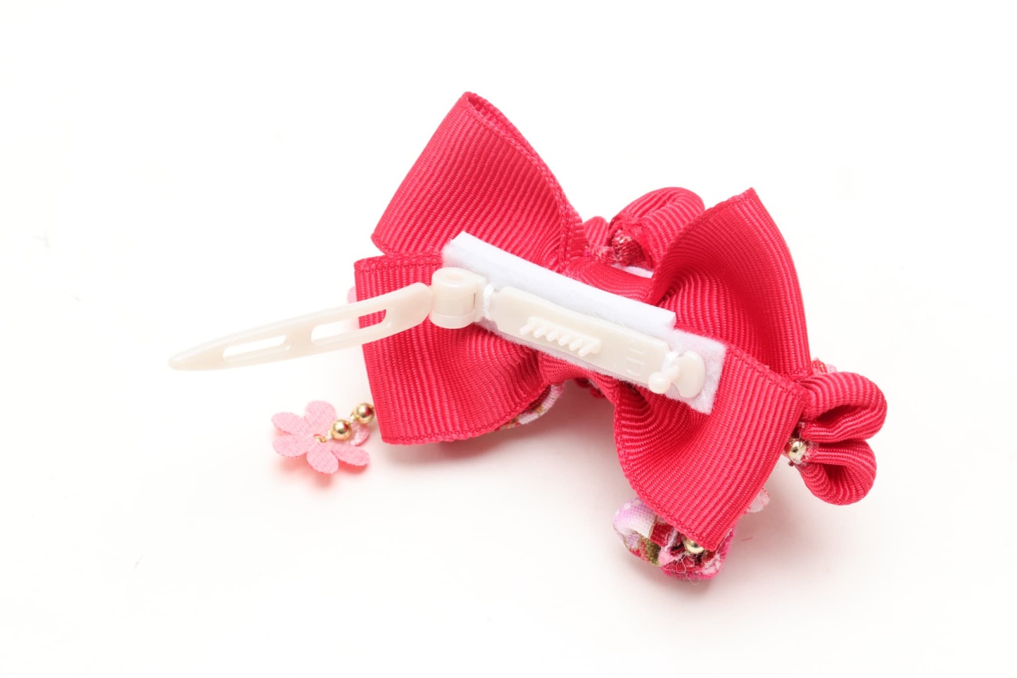 和ロリつまみ細工バレッタリボン