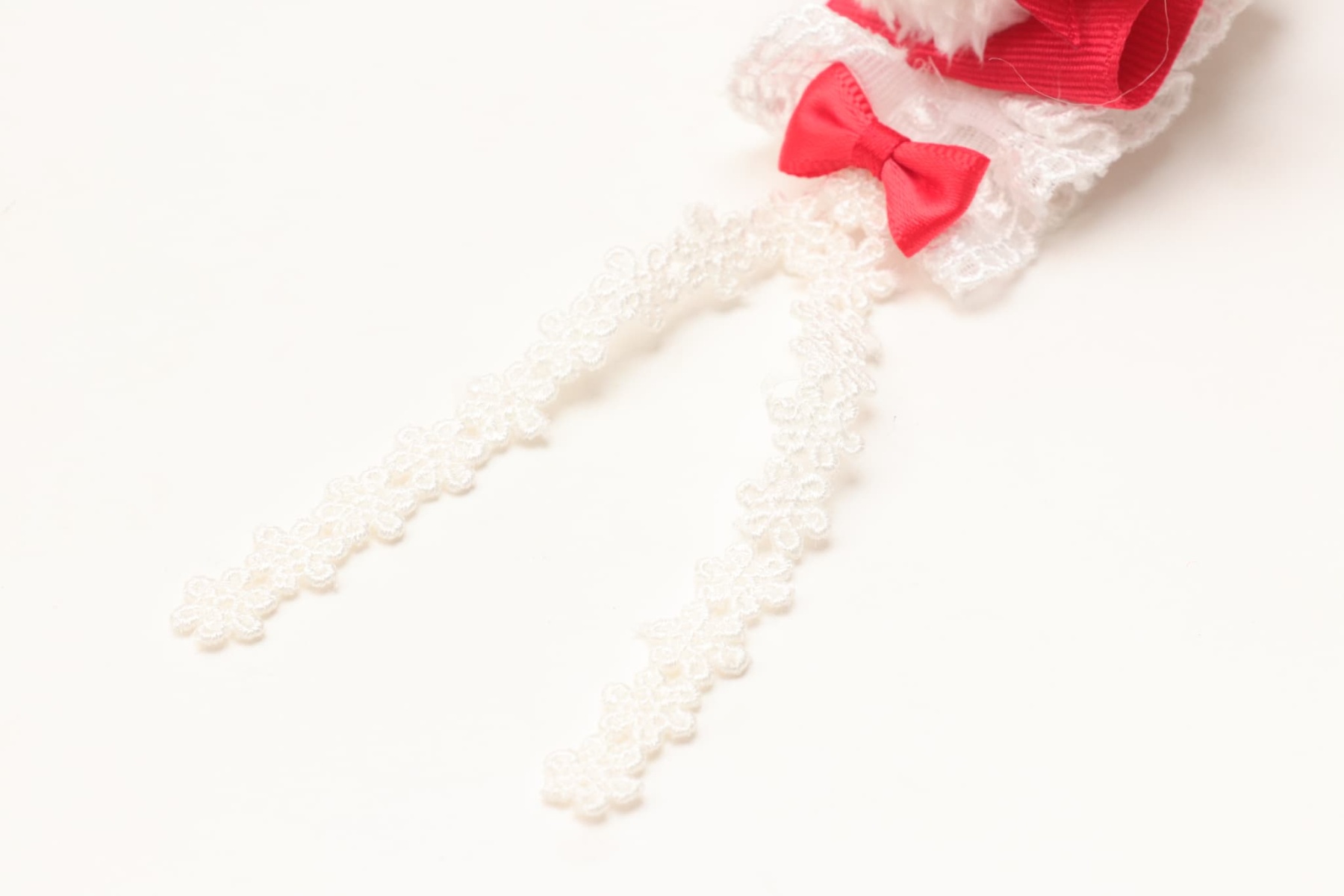 LB-323くまいちごバレッタリボン レッド