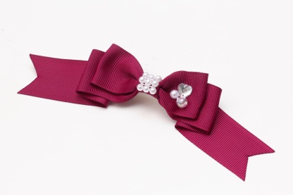 秋限定色【角度一定スタンド式】きゃんナナ姫リボンバレッタ