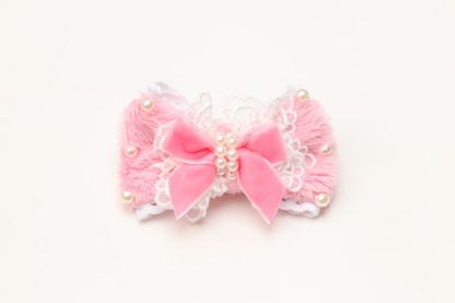 LB-324ファーデコレーションバレッタリボン