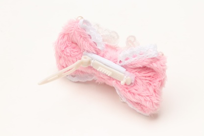 LB-324ファーデコレーションバレッタリボン