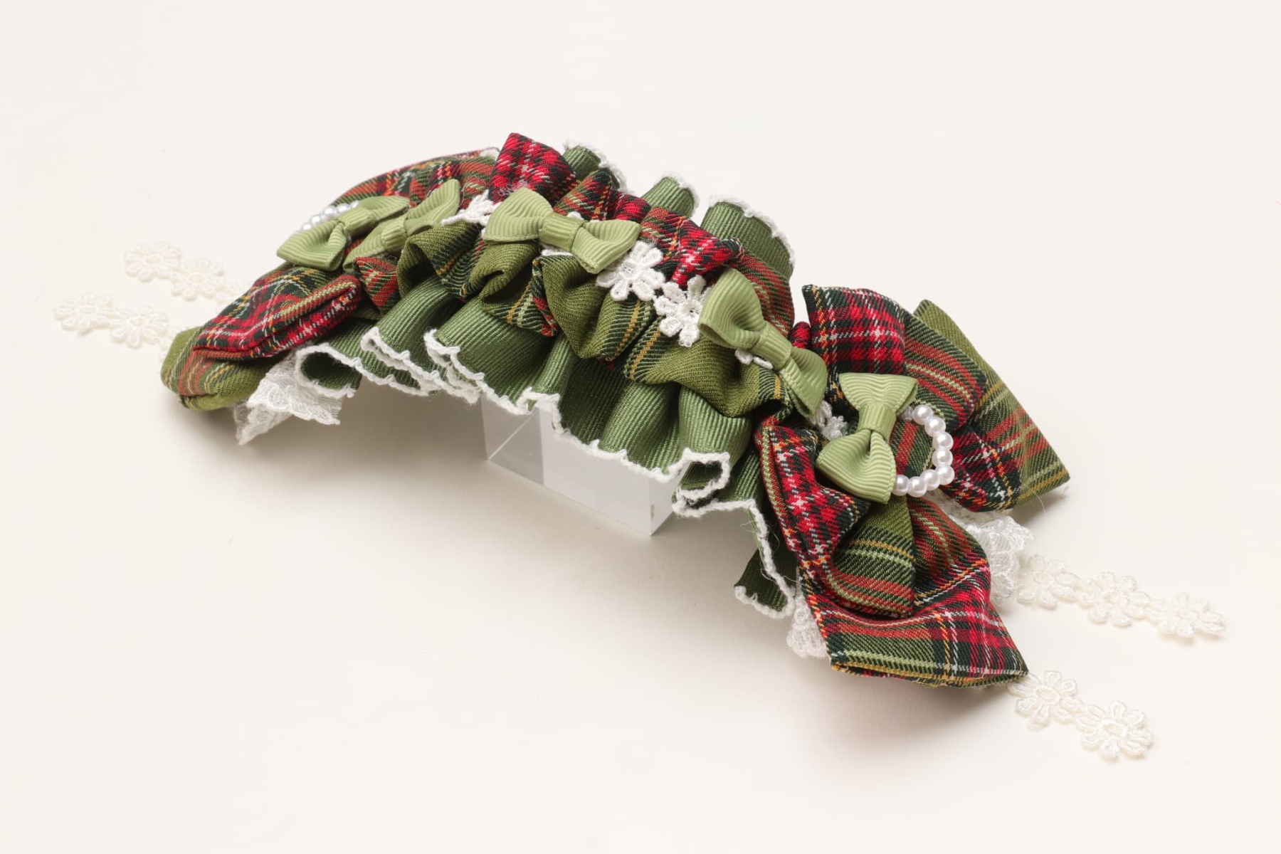 タータンチェックヘッドドレス