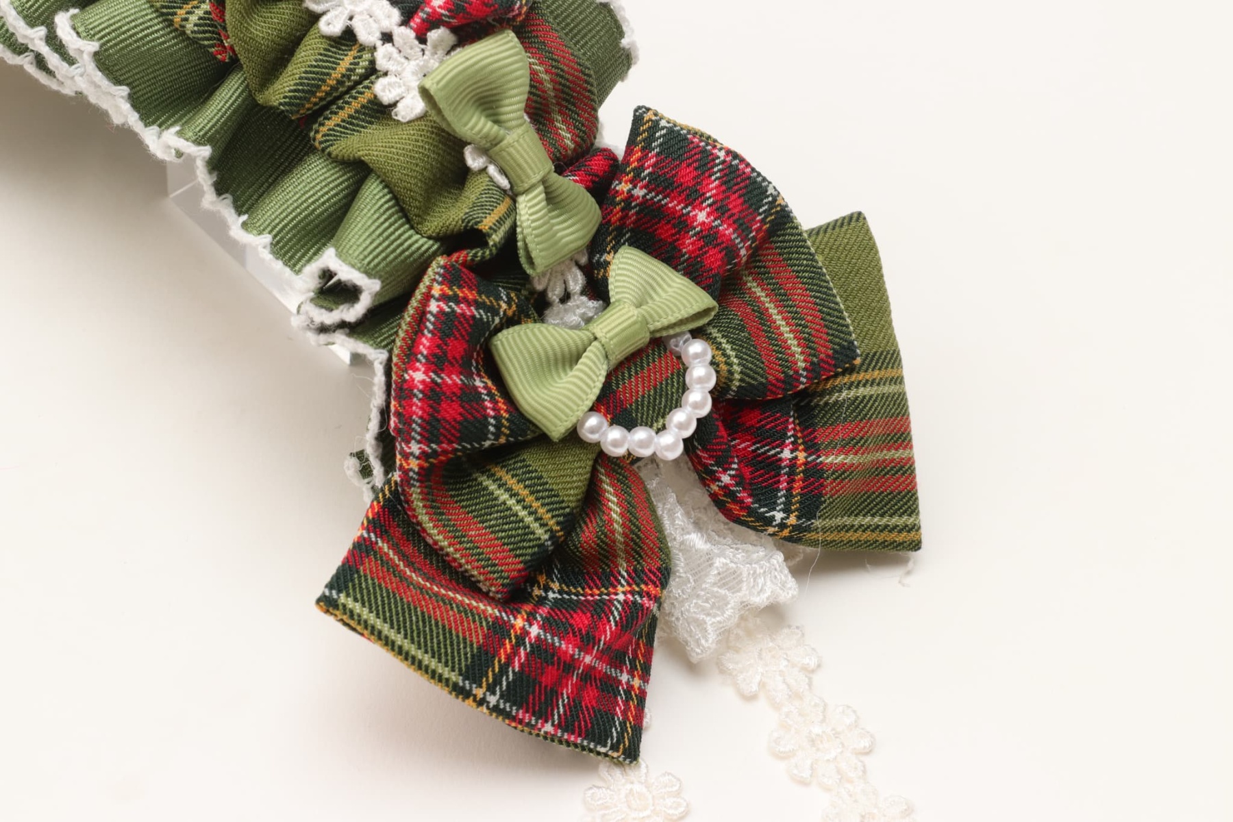 タータンチェックヘッドドレス