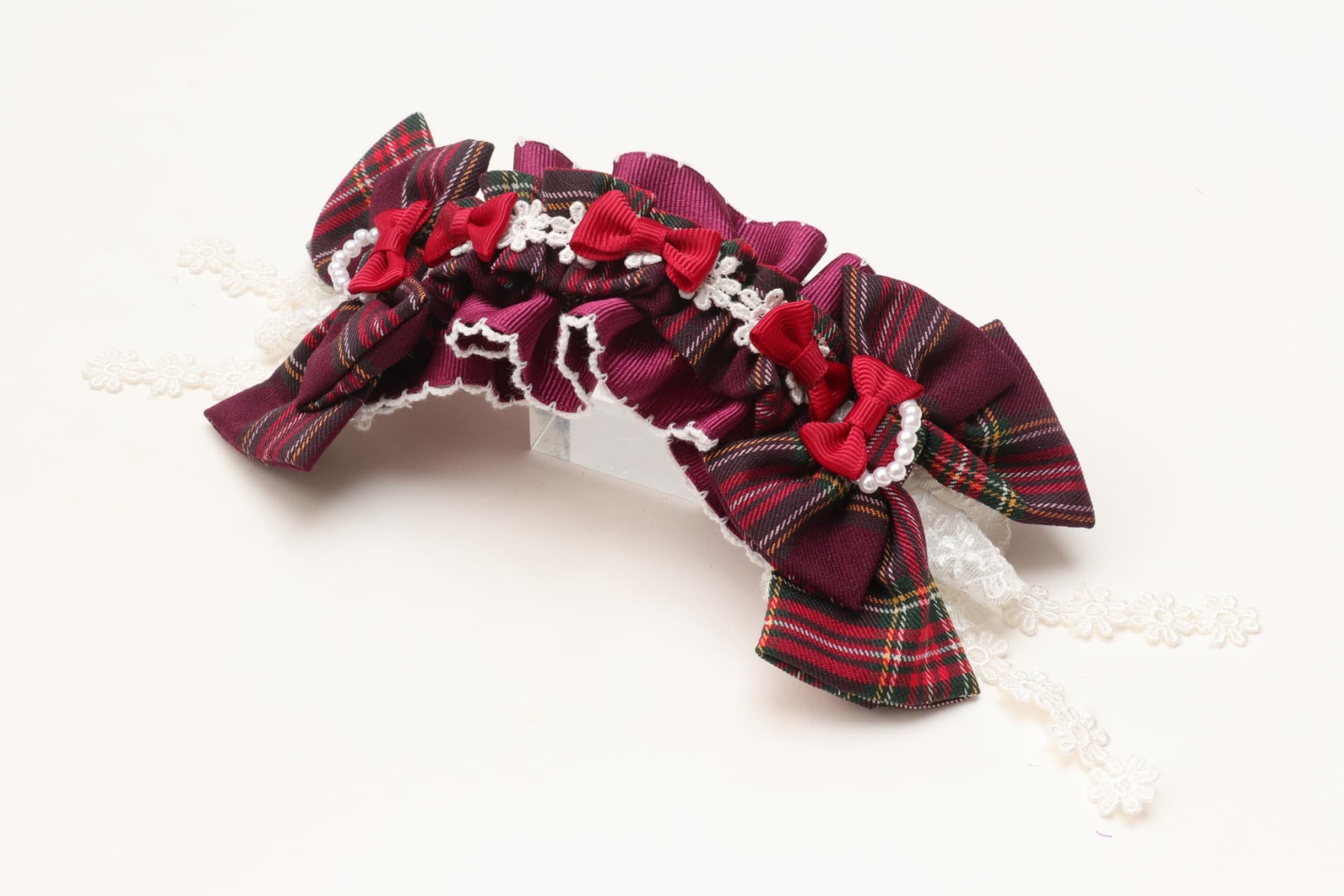 タータンチェックヘッドドレス