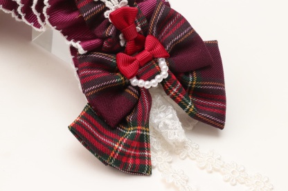 タータンチェックヘッドドレス