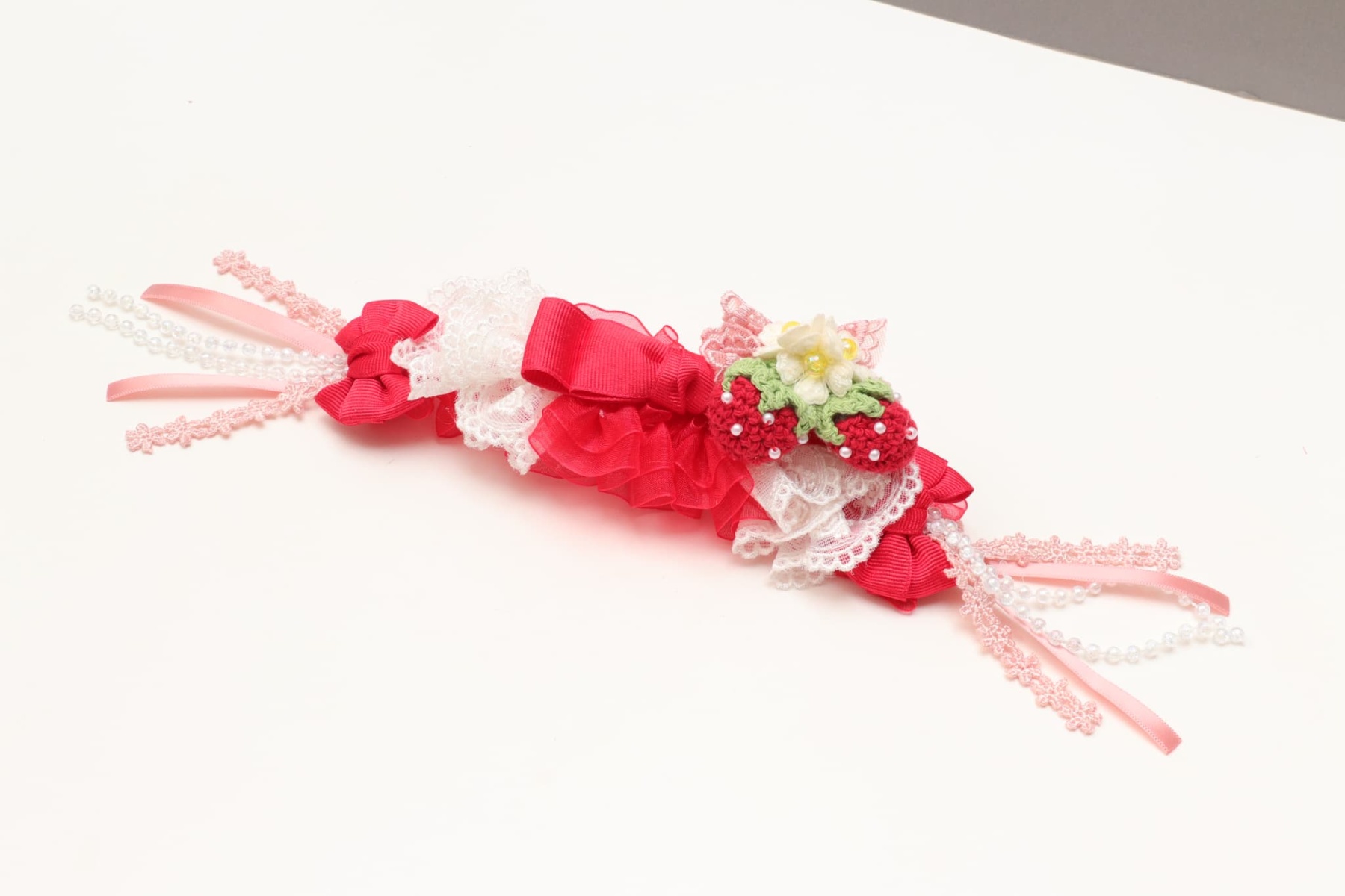 HD-032 いちごデコレーションヘッドドレス レッド