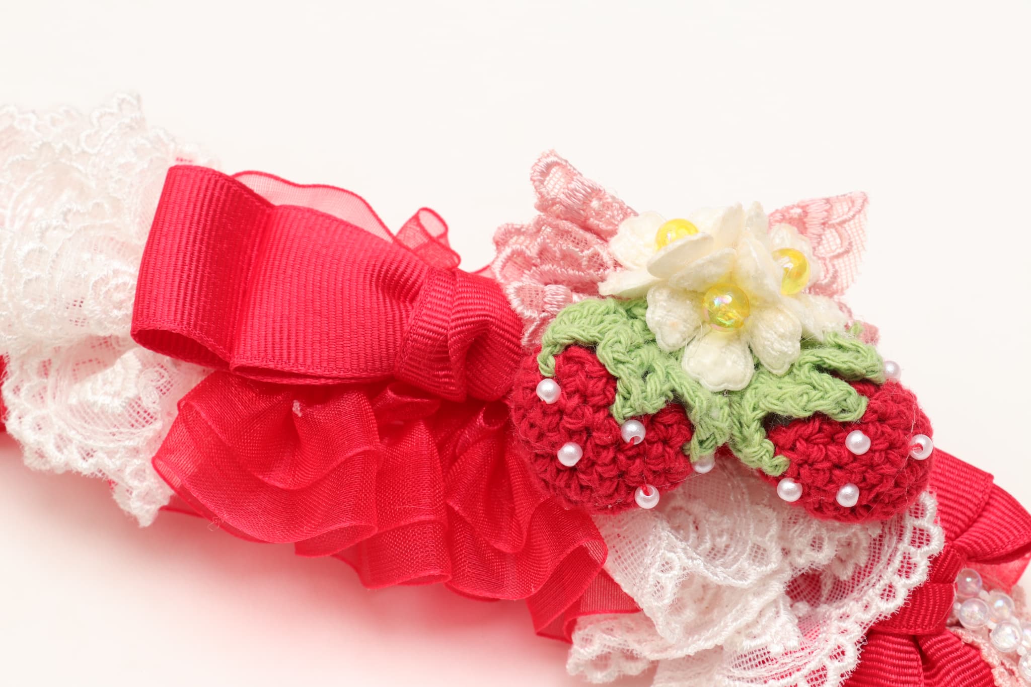 HD-032 いちごデコレーションヘッドドレス レッド