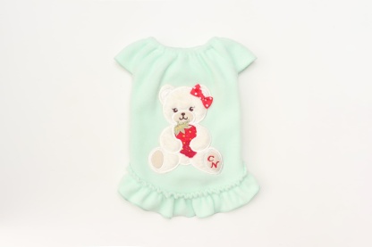 1171くまいちごフリースワンピース