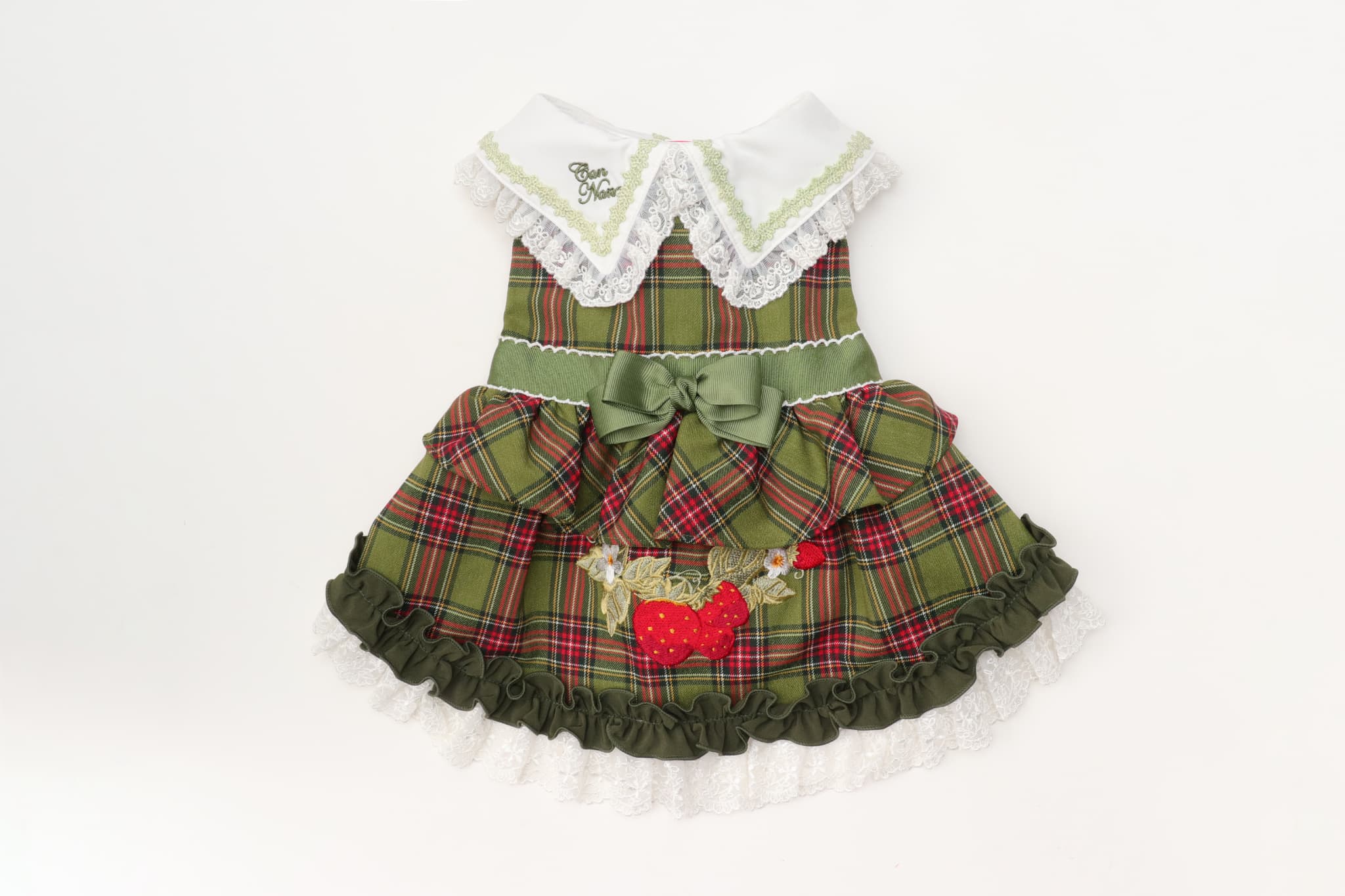 レトロいちごタータンチェックワンピース