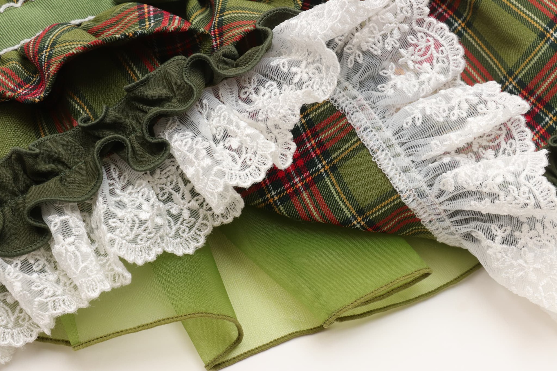 レトロいちごタータンチェックワンピース