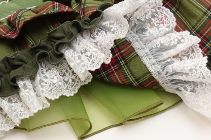 レトロいちごタータンチェックワンピース