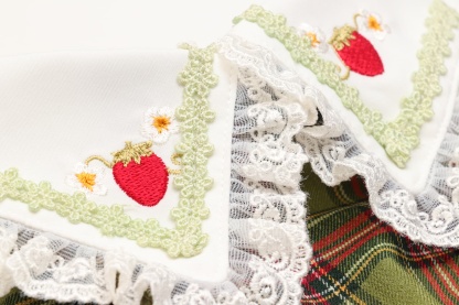 レトロいちごタータンチェックワンピース