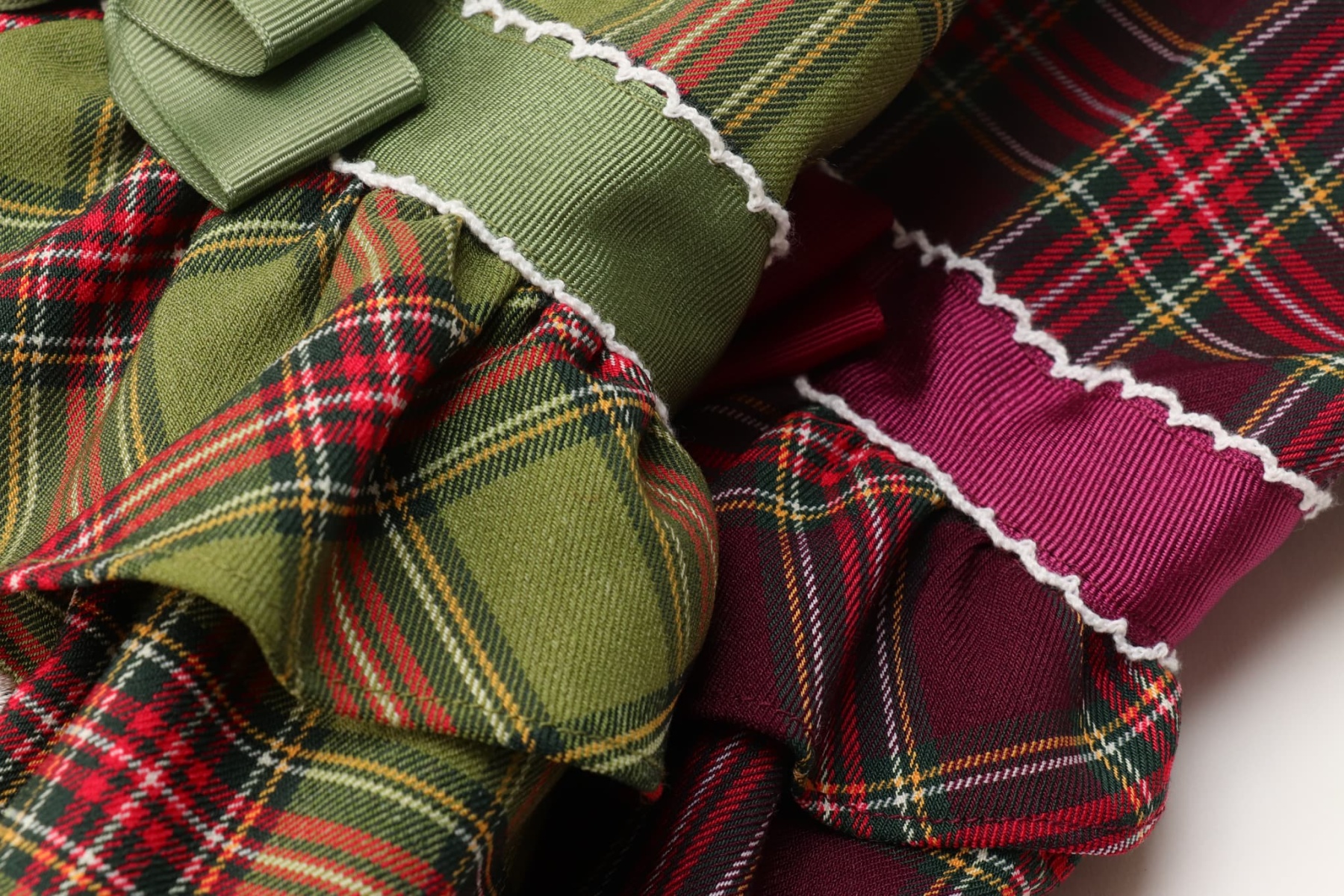 レトロいちごタータンチェックワンピース