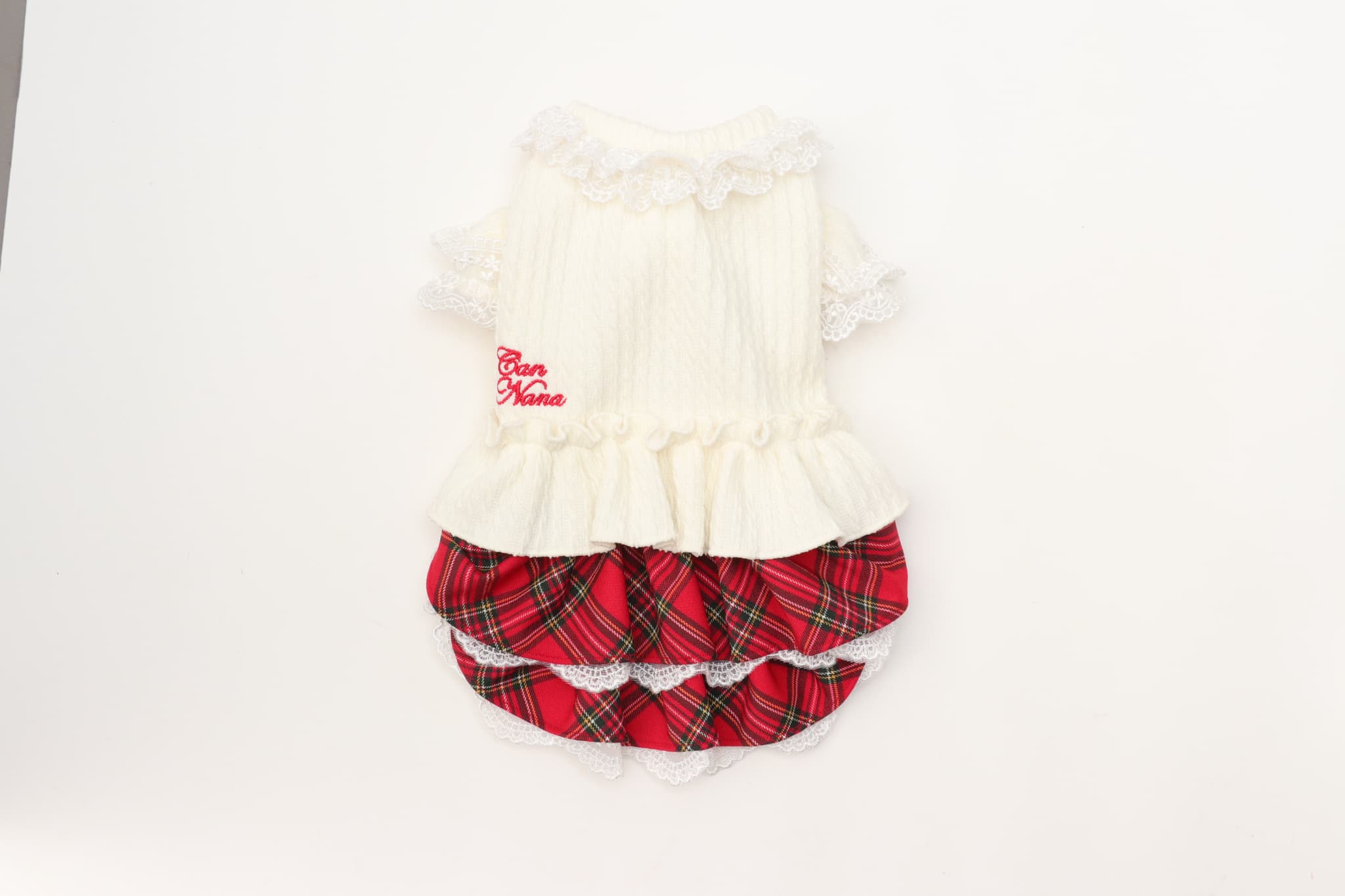 クラシカルチェックドッキングワンピース