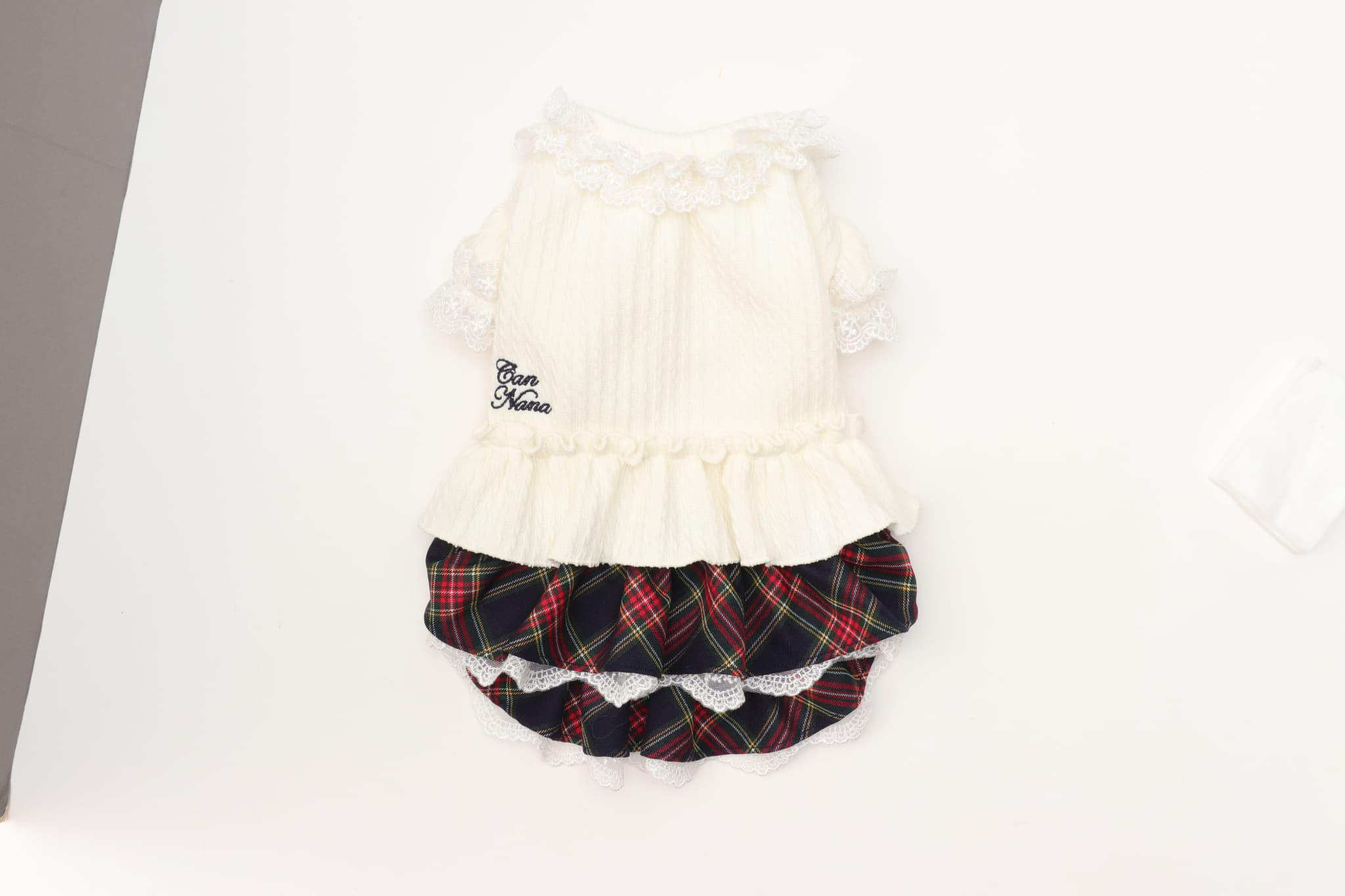 クラシカルチェックドッキングワンピース