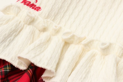 クラシカルチェックドッキングワンピース