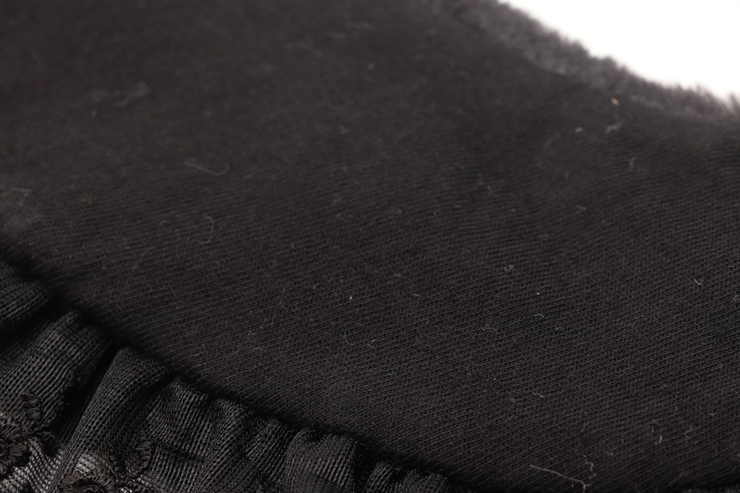 ファーとレースのドレスカラー