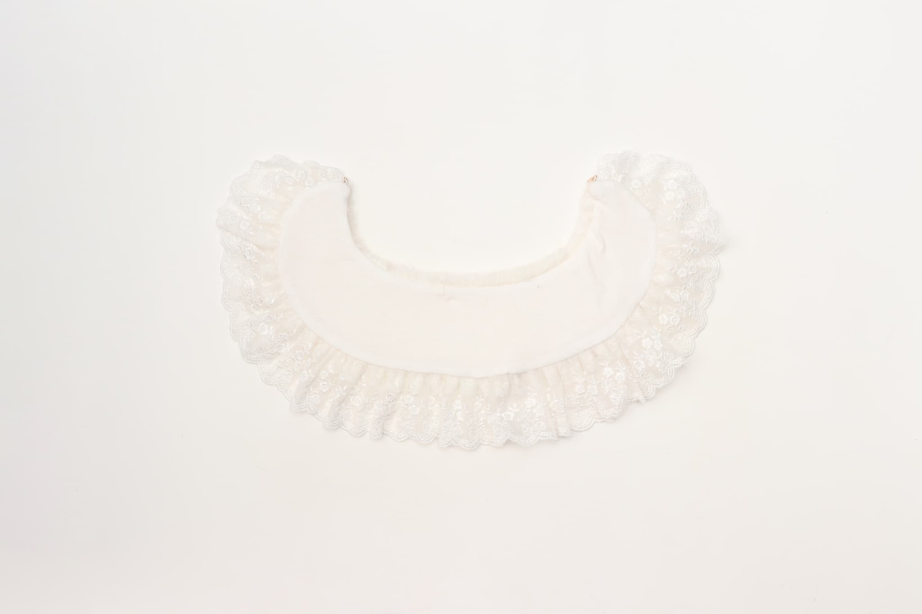 ファーとレースのドレスカラー