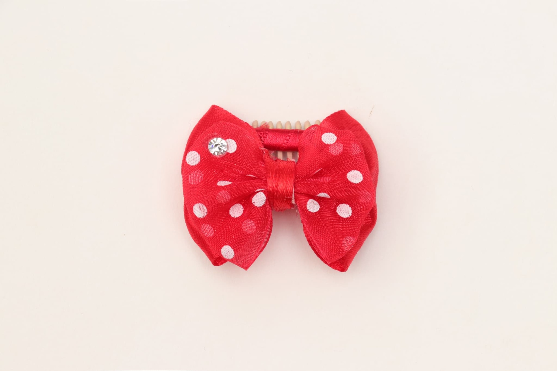 AC-046　水玉リボンコームパッチン