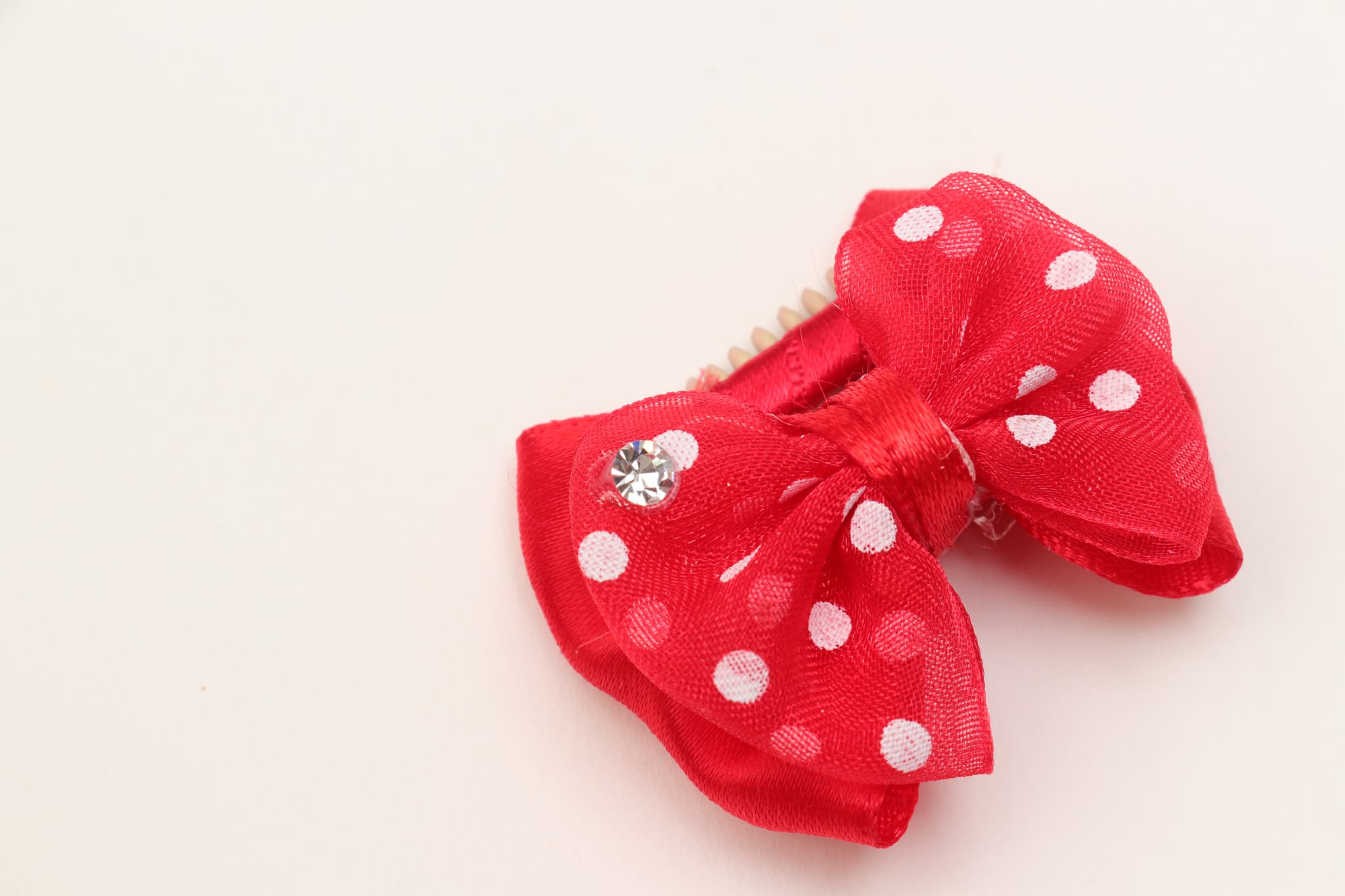 AC-046　水玉リボンコームパッチン