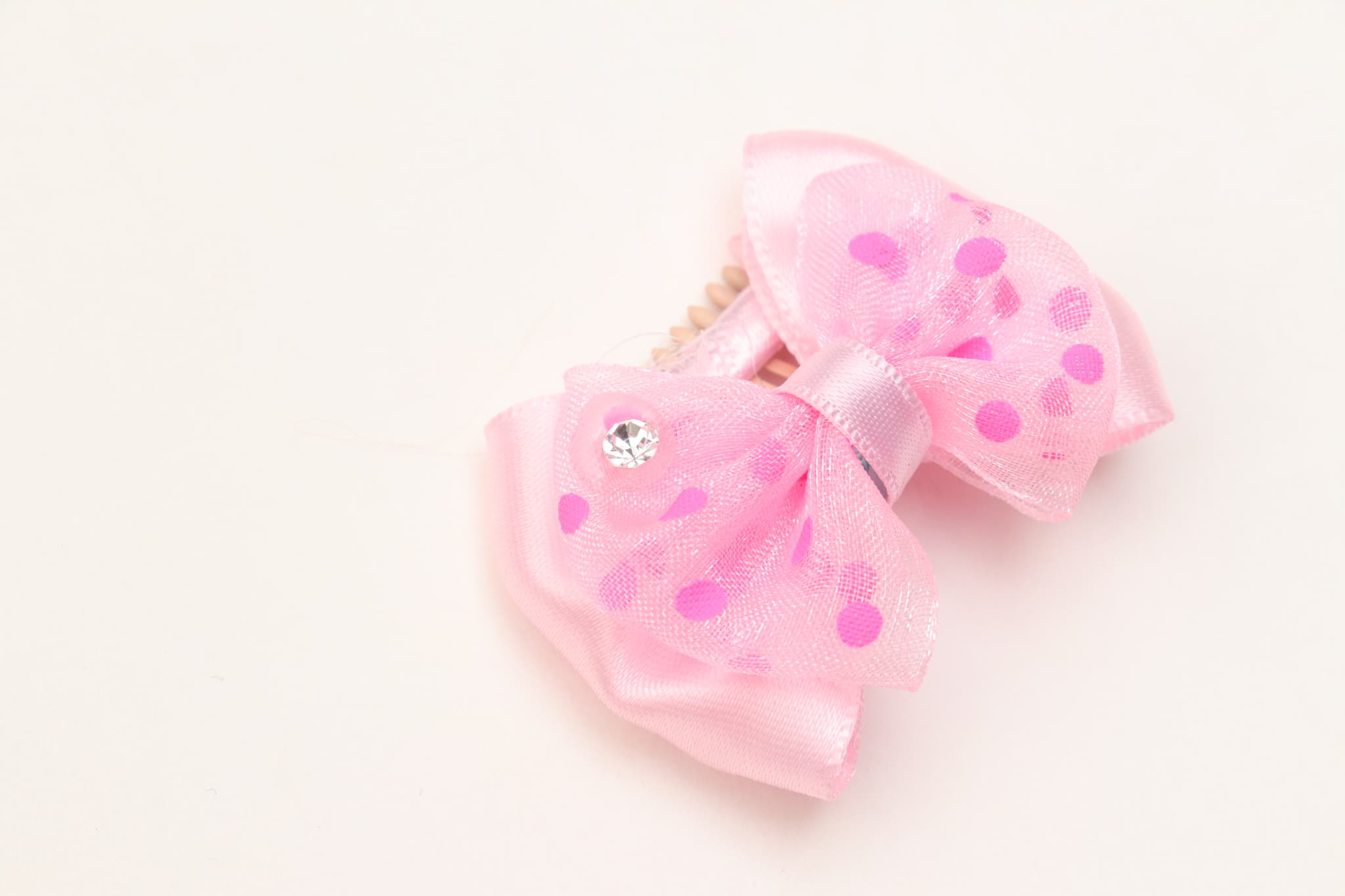 AC-046　水玉リボンコームパッチン