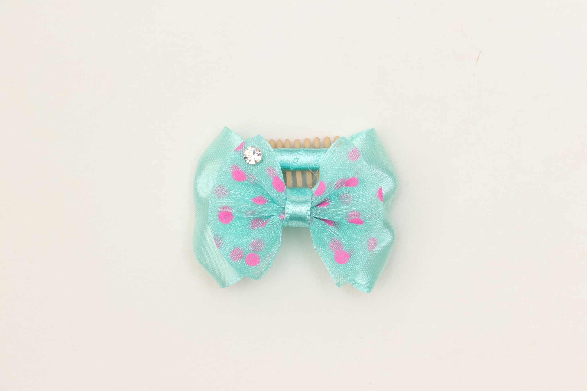 AC-046　水玉リボンコームパッチン