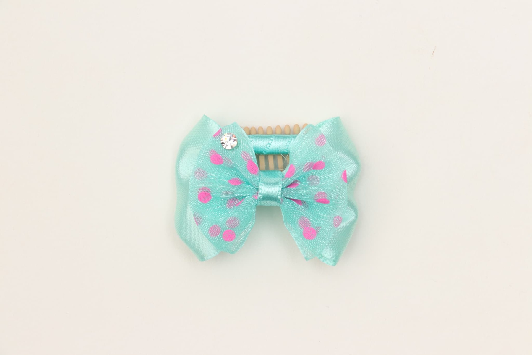 AC-046　水玉リボンコームパッチン