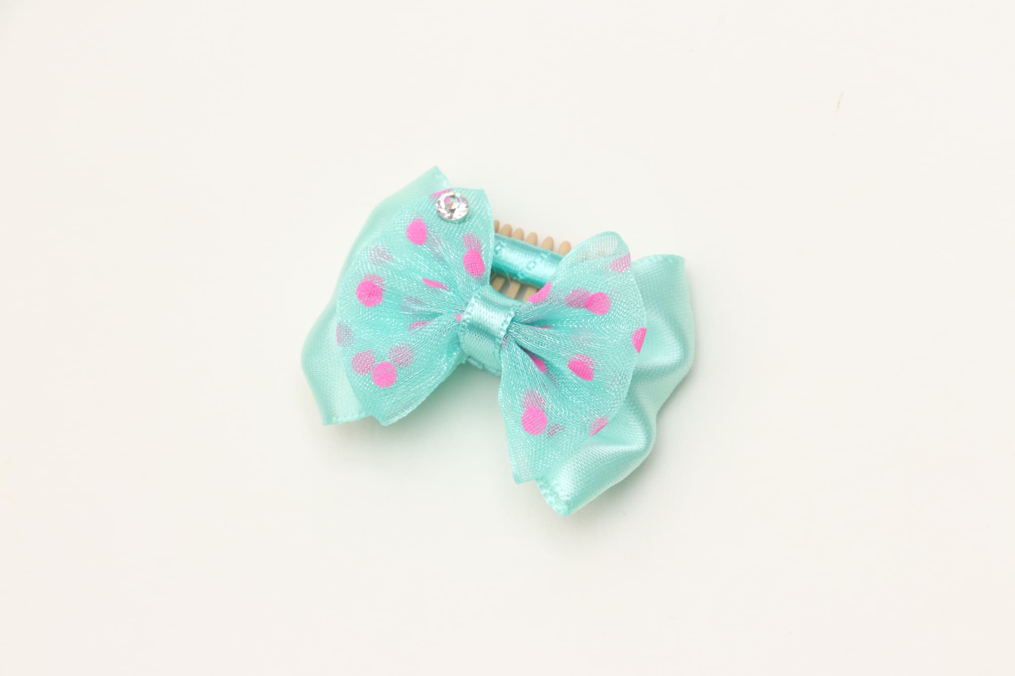 AC-046　水玉リボンコームパッチン