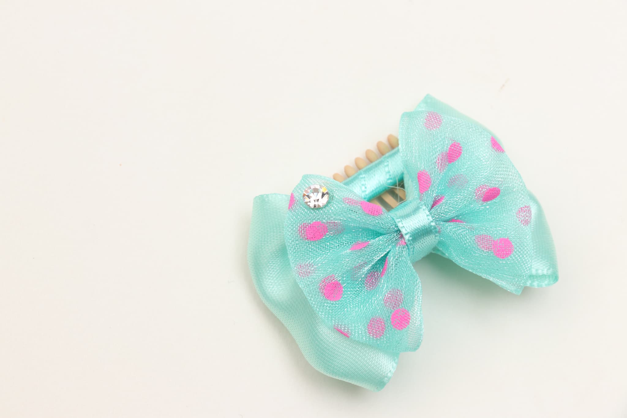 AC-046　水玉リボンコームパッチン