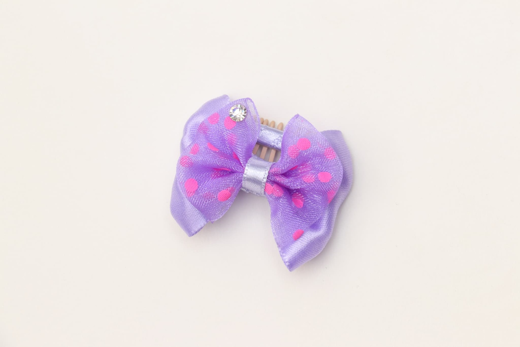 AC-046　水玉リボンコームパッチン