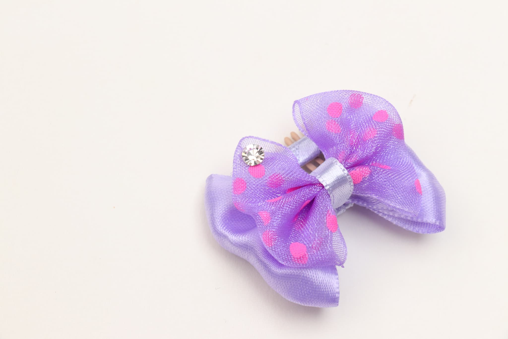 AC-046　水玉リボンコームパッチン