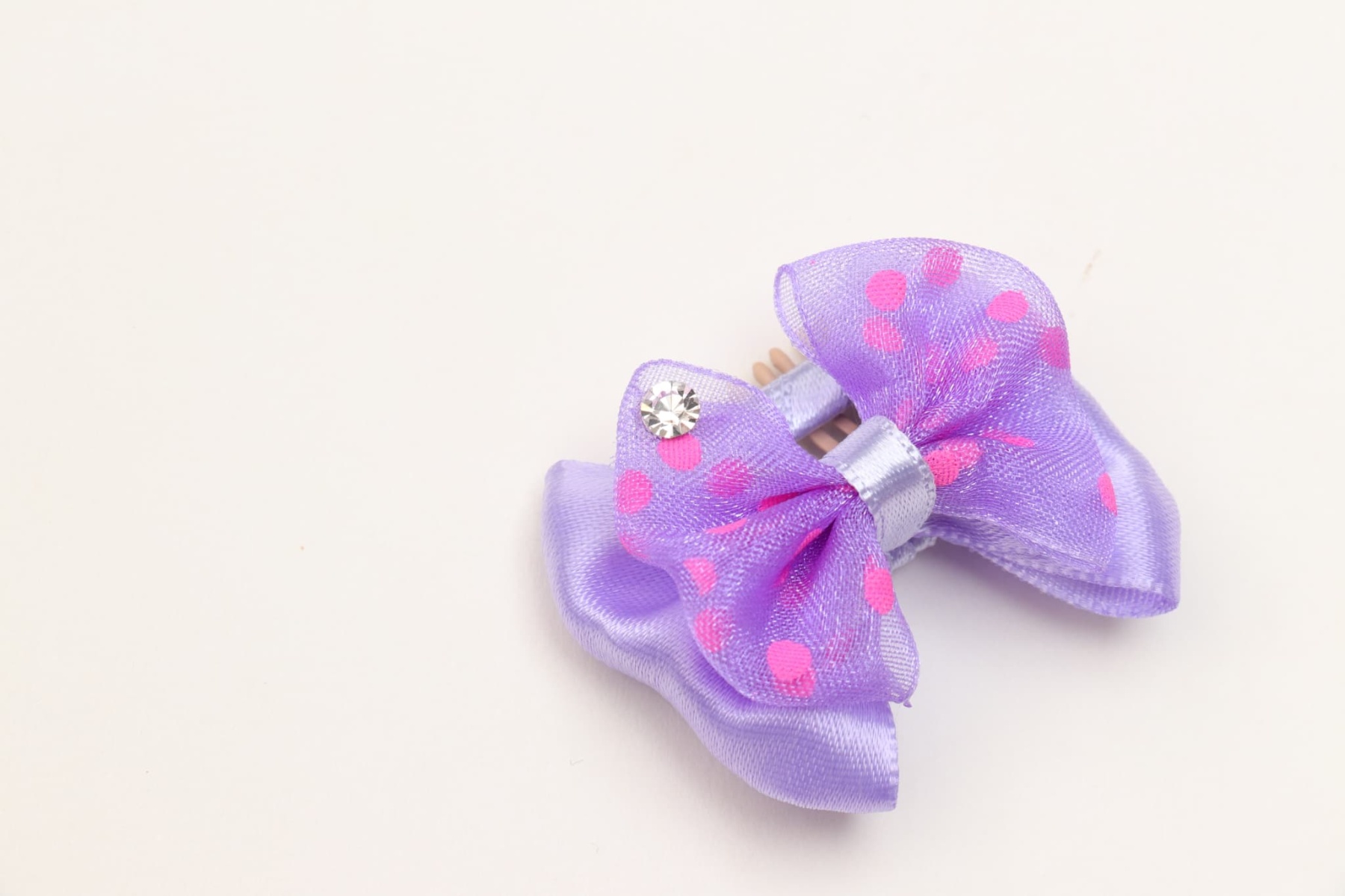 AC-046　水玉リボンコームパッチン