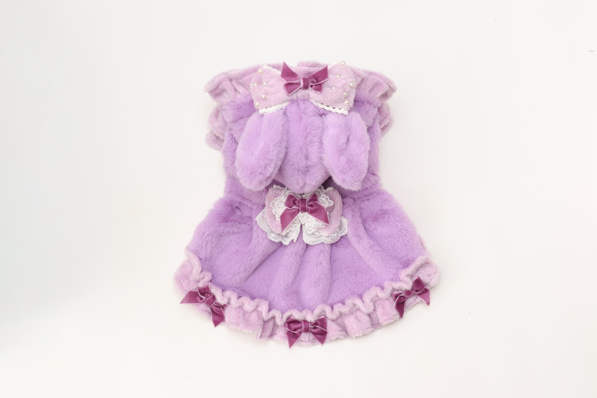 1173冬うさぎファーワンピース