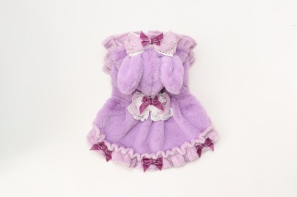 1173冬うさぎファーワンピース