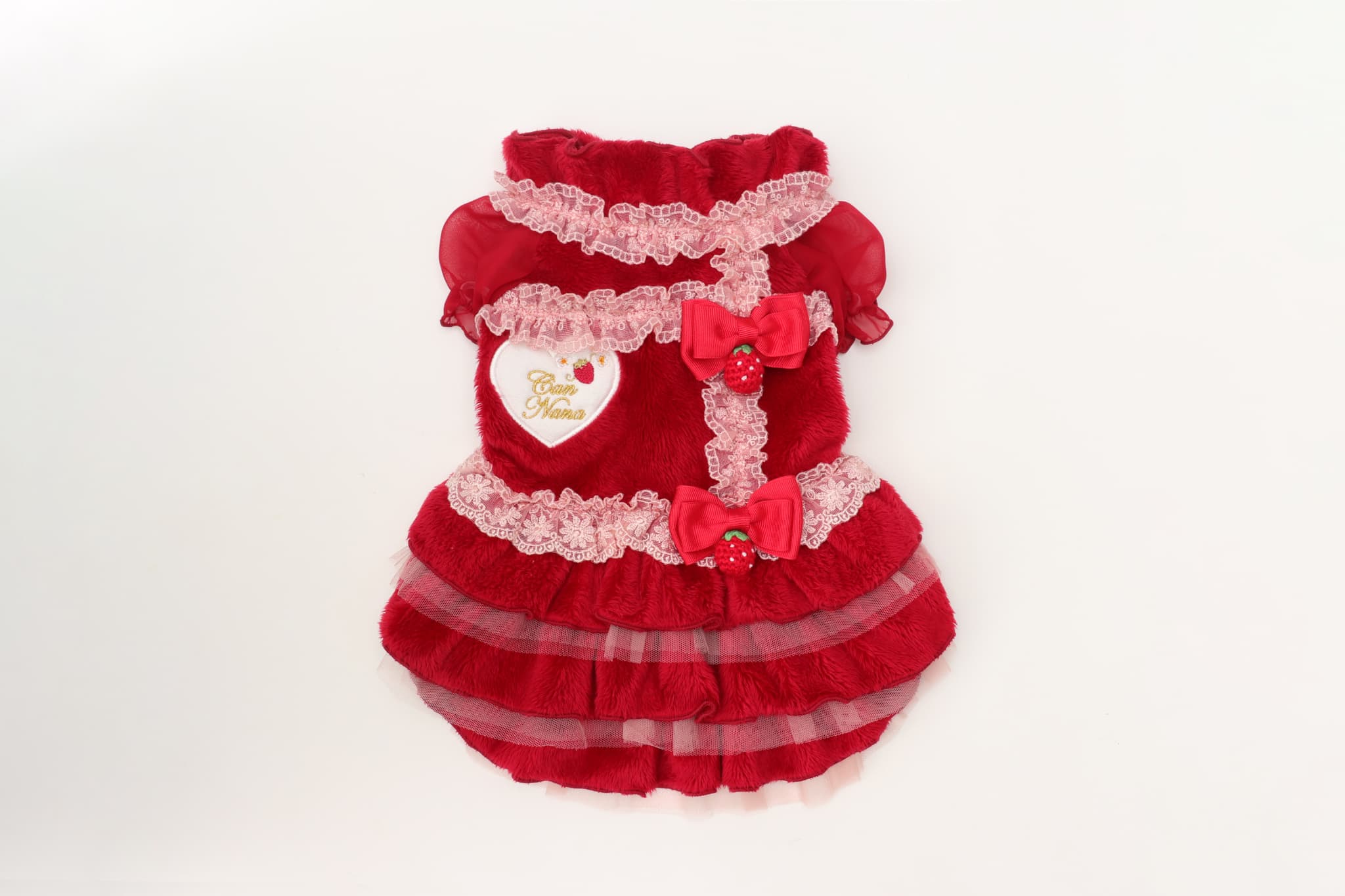 1169冬いちごデコレーションワンピース