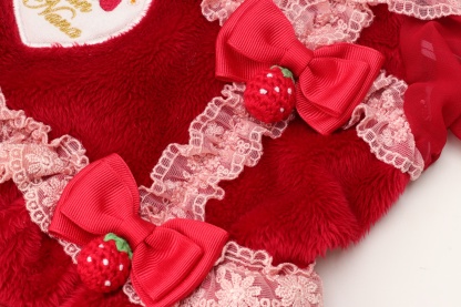 1169冬いちごデコレーションワンピース