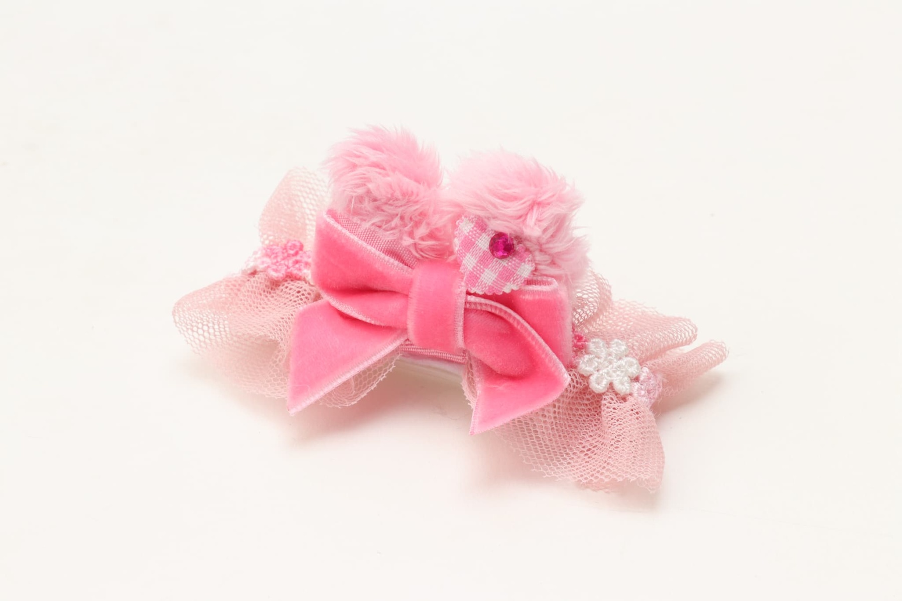 WEB-2602 ミニうさ耳バレッタリボン　