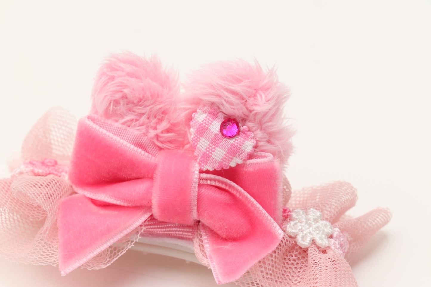 WEB-2602 ミニうさ耳バレッタリボン　