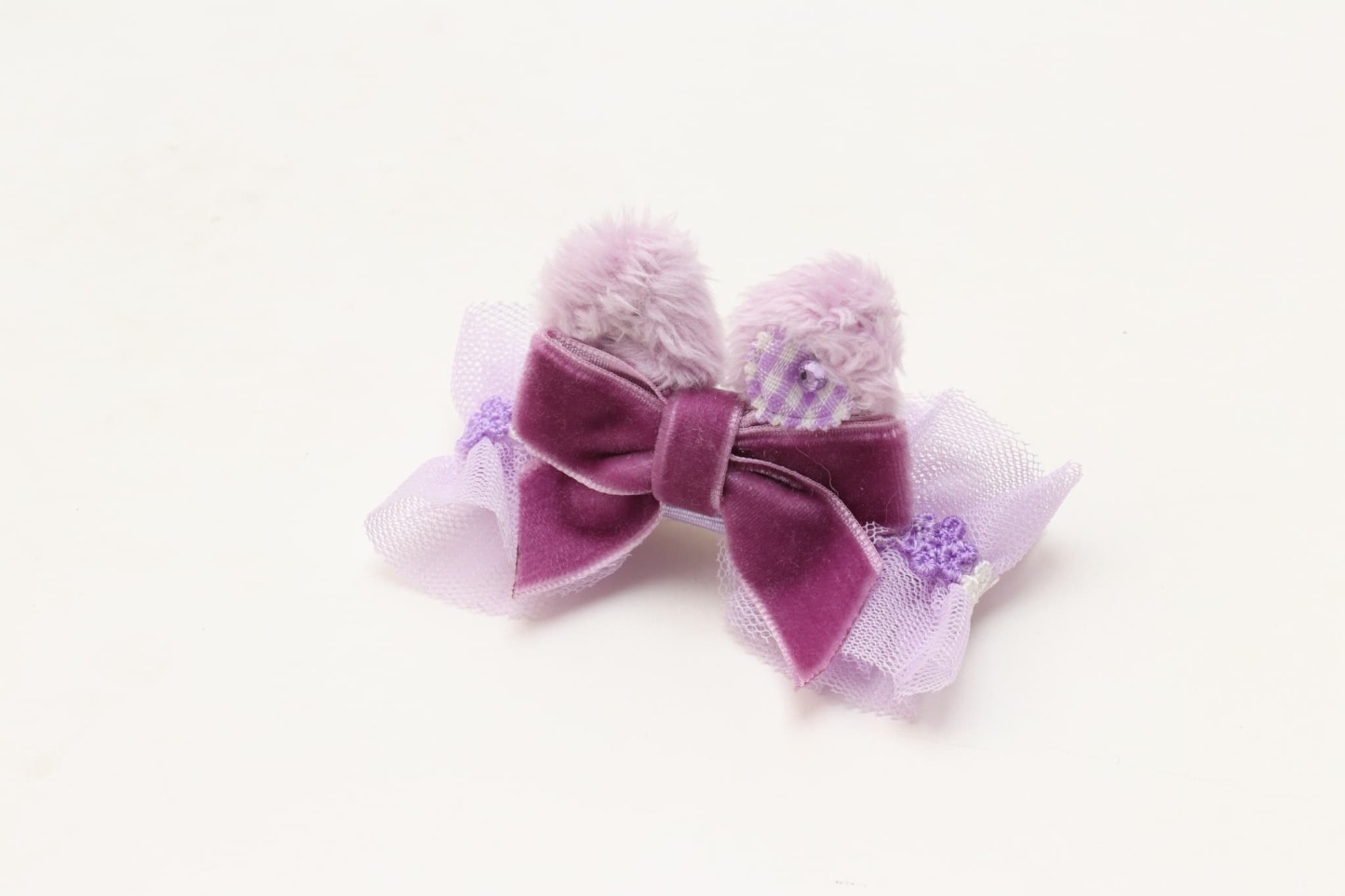 WEB-2602 ミニうさ耳バレッタリボン　