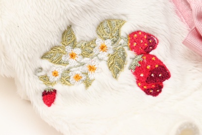 1176 いちご刺繍ハーフボレロ　