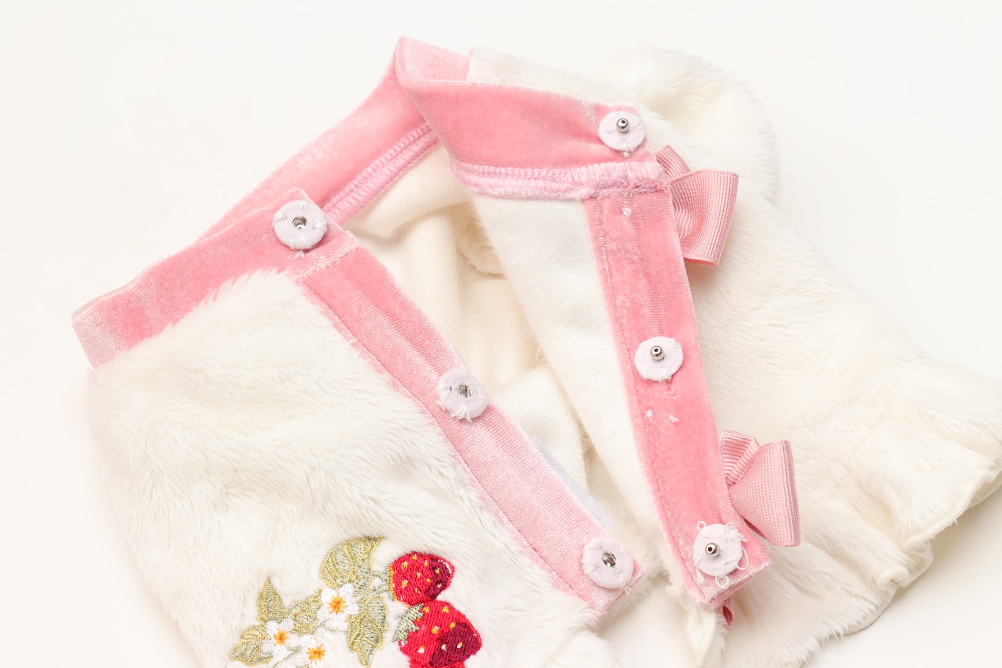 1176 いちご刺繍ハーフボレロ　