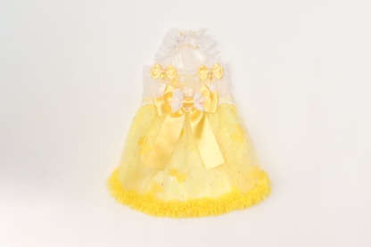 1178レース＆チュールキャミワンピース(リボンブローチ付き)