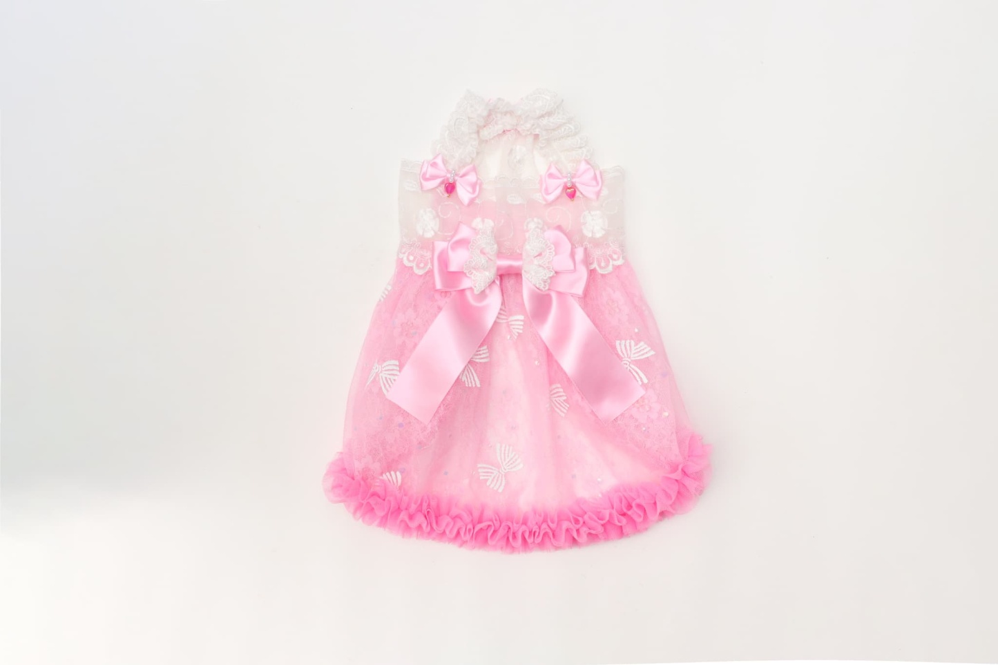 1178レース＆チュールキャミワンピース(リボンブローチ付き)