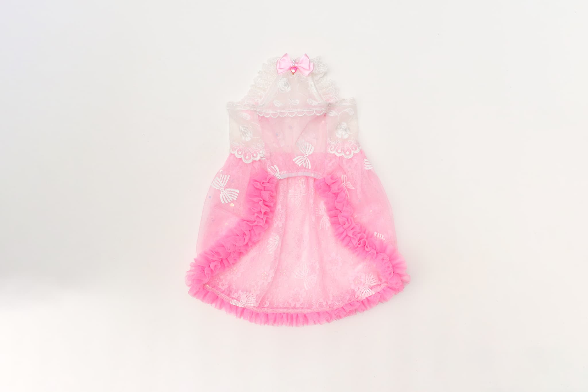 1178レース＆チュールキャミワンピース(リボンブローチ付き)