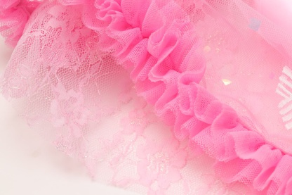 1178レース＆チュールキャミワンピース(リボンブローチ付き)