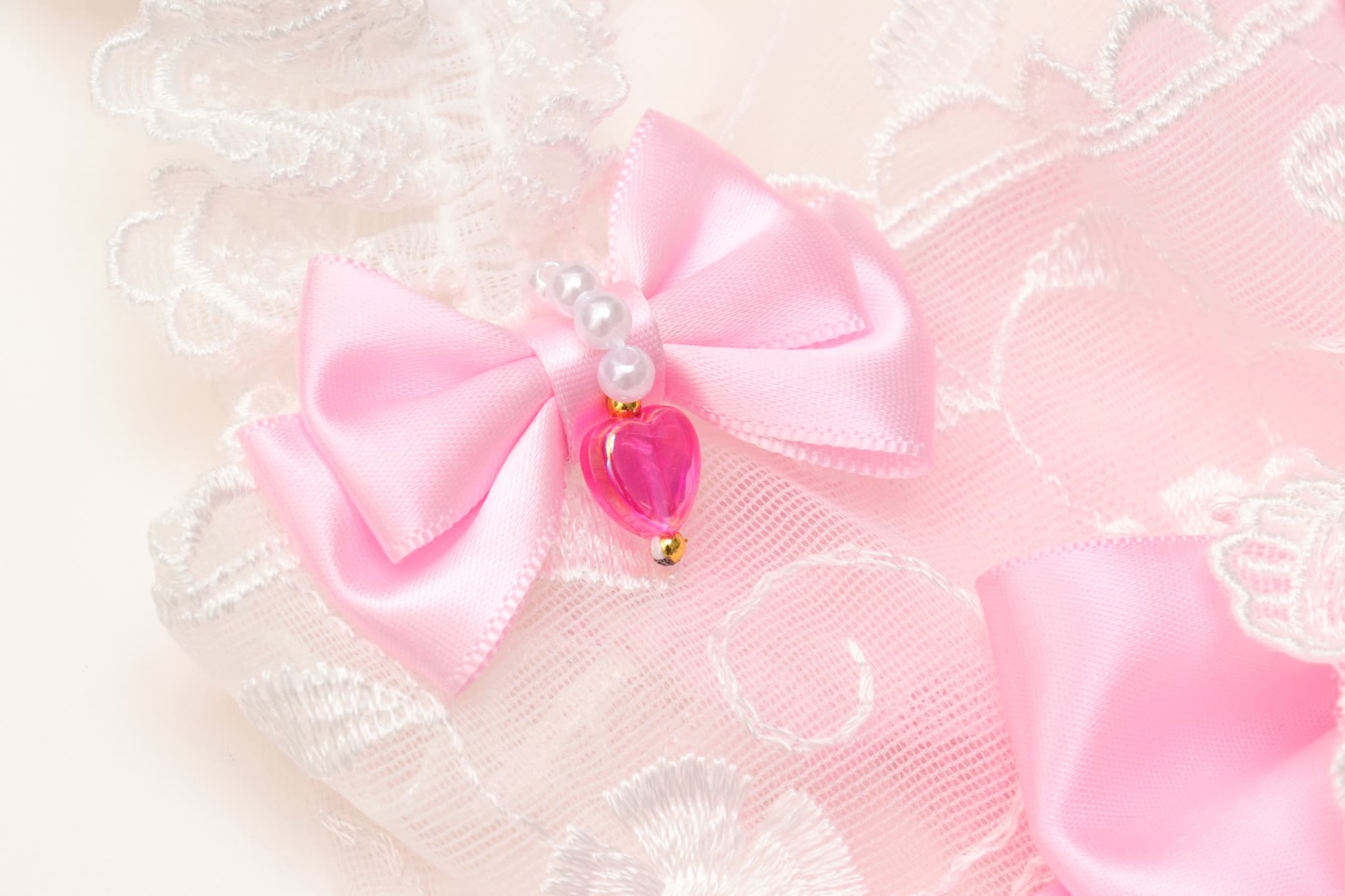 1178レース＆チュールキャミワンピース(リボンブローチ付き)