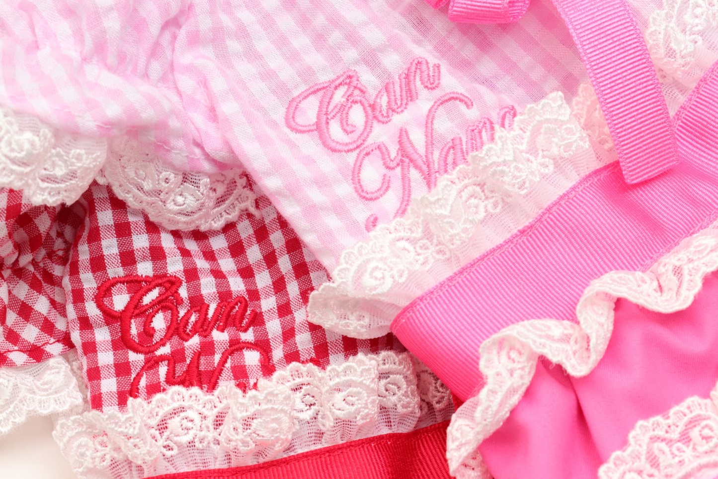 1177 ハートギンガムワンピース